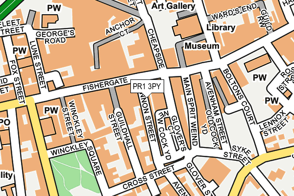 PR1 3PY map - OS OpenMap – Local (Ordnance Survey) PR1 3PY map - OS OpenMap – Local (Ordnance Survey)