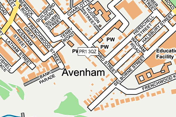 PR1 3QZ map - OS OpenMap – Local (Ordnance Survey) PR1 3QZ map - OS OpenMap – Local (Ordnance Survey)