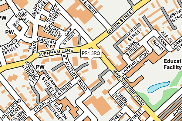 PR1 3RQ map - OS OpenMap – Local (Ordnance Survey) PR1 3RQ map - OS OpenMap – Local (Ordnance Survey)
