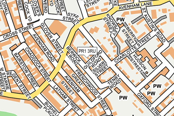 PR1 3RU map - OS OpenMap – Local (Ordnance Survey) PR1 3RU map - OS OpenMap – Local (Ordnance Survey)