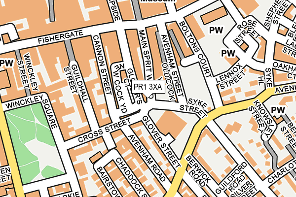 PR1 3XA map - OS OpenMap – Local (Ordnance Survey) PR1 3XA map - OS OpenMap – Local (Ordnance Survey)