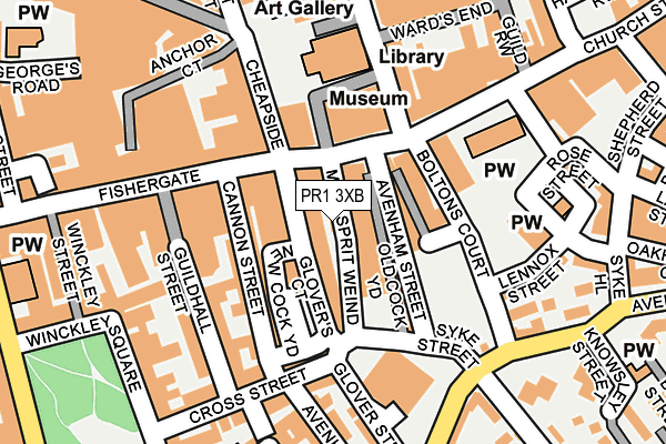 PR1 3XB map - OS OpenMap – Local (Ordnance Survey) PR1 3XB map - OS OpenMap – Local (Ordnance Survey)