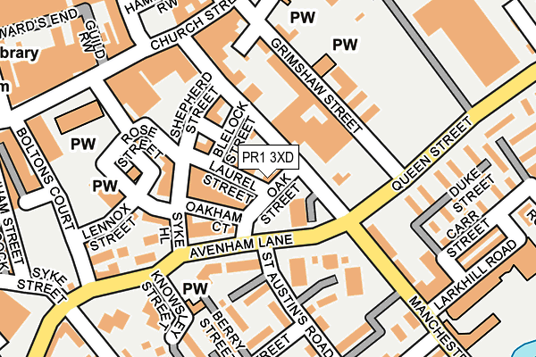 PR1 3XD map - OS OpenMap – Local (Ordnance Survey) PR1 3XD map - OS OpenMap – Local (Ordnance Survey)