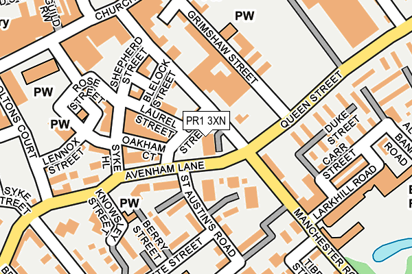 PR1 3XN map - OS OpenMap – Local (Ordnance Survey) PR1 3XN map - OS OpenMap – Local (Ordnance Survey)