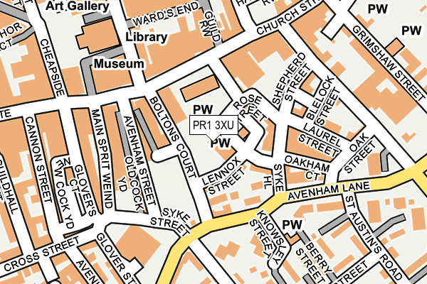 PR1 3XU map - OS OpenMap – Local (Ordnance Survey) PR1 3XU map - OS OpenMap – Local (Ordnance Survey)