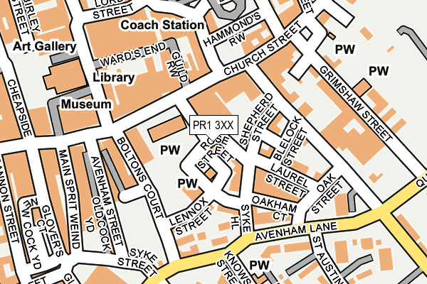 PR1 3XX map - OS OpenMap – Local (Ordnance Survey) PR1 3XX map - OS OpenMap – Local (Ordnance Survey)