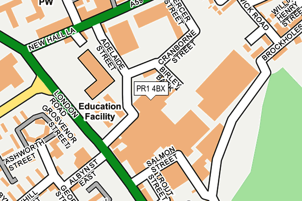 PR1 4BX map - OS OpenMap – Local (Ordnance Survey) PR1 4BX map - OS OpenMap – Local (Ordnance Survey)