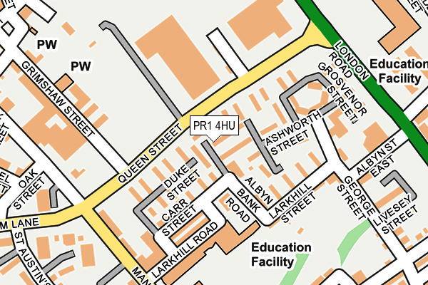 PR1 4HU map - OS OpenMap – Local (Ordnance Survey) PR1 4HU map - OS OpenMap – Local (Ordnance Survey)