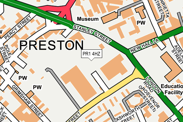 PR1 4HZ map - OS OpenMap – Local (Ordnance Survey) PR1 4HZ map - OS OpenMap – Local (Ordnance Survey)