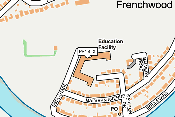 PR1 4LX map - OS OpenMap – Local (Ordnance Survey) PR1 4LX map - OS OpenMap – Local (Ordnance Survey)