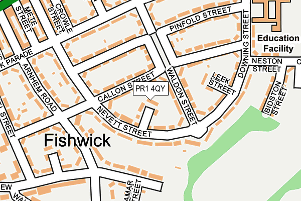 PR1 4QY map - OS OpenMap – Local (Ordnance Survey) PR1 4QY map - OS OpenMap – Local (Ordnance Survey)