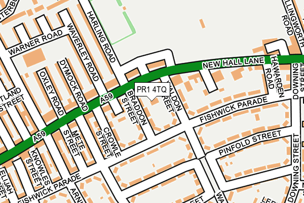 PR1 4TQ map - OS OpenMap – Local (Ordnance Survey) PR1 4TQ map - OS OpenMap – Local (Ordnance Survey)