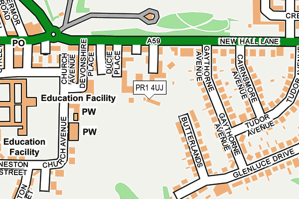 PR1 4UJ map - OS OpenMap – Local (Ordnance Survey) PR1 4UJ map - OS OpenMap – Local (Ordnance Survey)