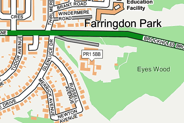 PR1 5BB map - OS OpenMap – Local (Ordnance Survey) PR1 5BB map - OS OpenMap – Local (Ordnance Survey)