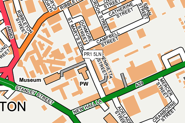 PR1 5LN map - OS OpenMap – Local (Ordnance Survey) PR1 5LN map - OS OpenMap – Local (Ordnance Survey)