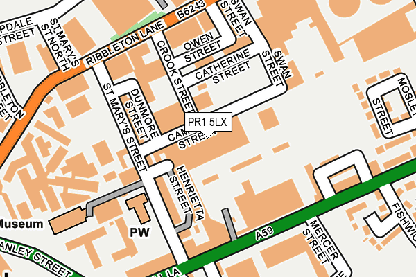 PR1 5LX map - OS OpenMap – Local (Ordnance Survey) PR1 5LX map - OS OpenMap – Local (Ordnance Survey)