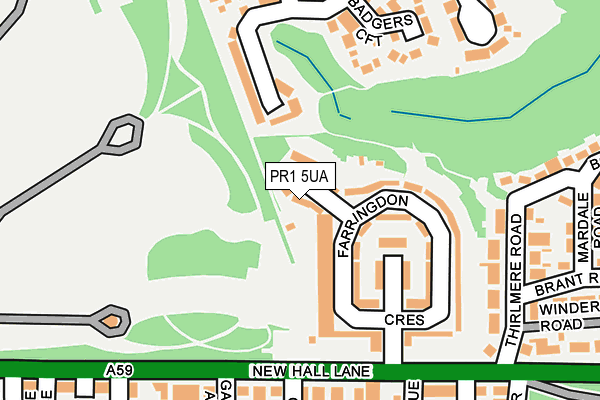 PR1 5UA map - OS OpenMap – Local (Ordnance Survey) PR1 5UA map - OS OpenMap – Local (Ordnance Survey)