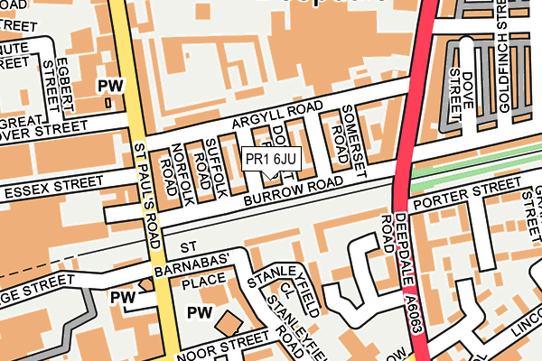 PR1 6JU map - OS OpenMap – Local (Ordnance Survey) PR1 6JU map - OS OpenMap – Local (Ordnance Survey)