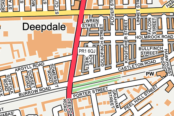 PR1 6QJ map - OS OpenMap – Local (Ordnance Survey) PR1 6QJ map - OS OpenMap – Local (Ordnance Survey)