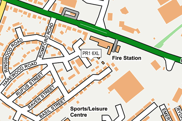 PR1 6XL map - OS OpenMap – Local (Ordnance Survey) PR1 6XL map - OS OpenMap – Local (Ordnance Survey)