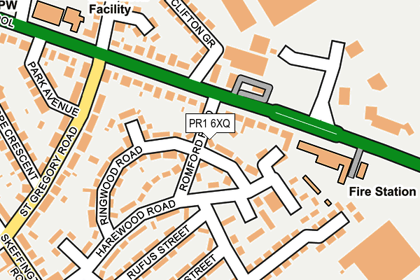 PR1 6XQ map - OS OpenMap – Local (Ordnance Survey) PR1 6XQ map - OS OpenMap – Local (Ordnance Survey)