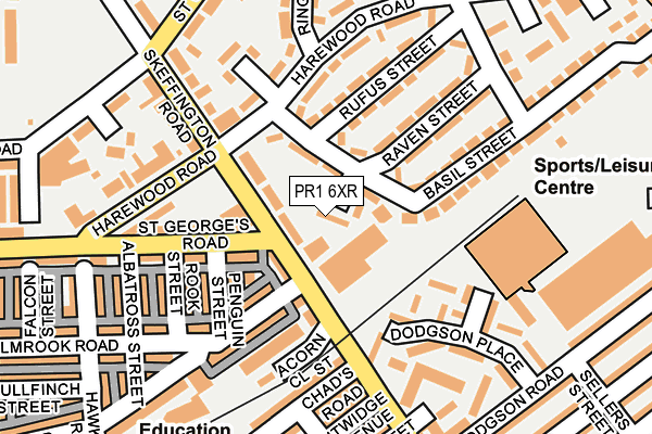 PR1 6XR map - OS OpenMap – Local (Ordnance Survey) PR1 6XR map - OS OpenMap – Local (Ordnance Survey)