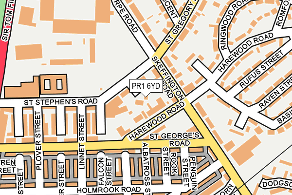 PR1 6YD map - OS OpenMap – Local (Ordnance Survey) PR1 6YD map - OS OpenMap – Local (Ordnance Survey)