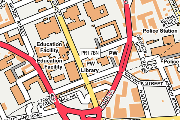 PR1 7BN map - OS OpenMap – Local (Ordnance Survey) PR1 7BN map - OS OpenMap – Local (Ordnance Survey)