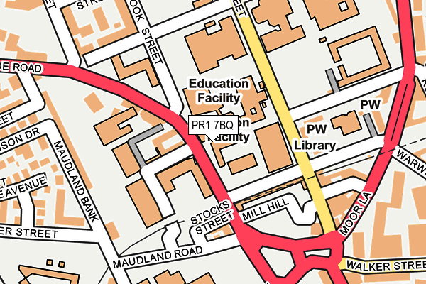PR1 7BQ map - OS OpenMap – Local (Ordnance Survey) PR1 7BQ map - OS OpenMap – Local (Ordnance Survey)