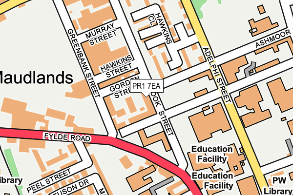 PR1 7EA map - OS OpenMap – Local (Ordnance Survey) PR1 7EA map - OS OpenMap – Local (Ordnance Survey)