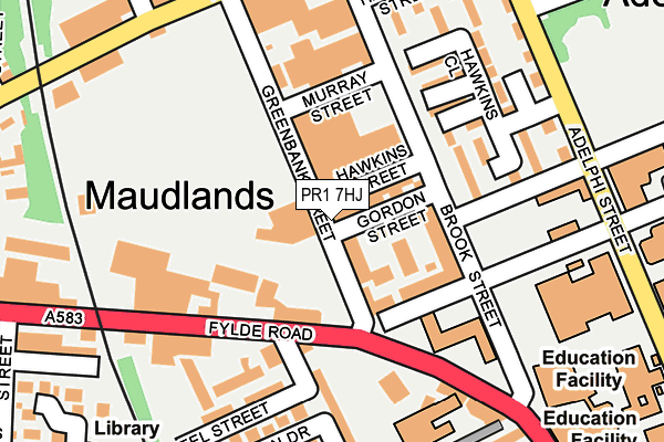 PR1 7HJ map - OS OpenMap – Local (Ordnance Survey) PR1 7HJ map - OS OpenMap – Local (Ordnance Survey)