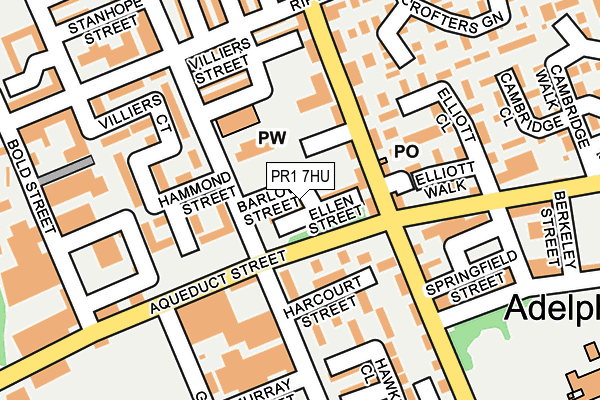 PR1 7HU map - OS OpenMap – Local (Ordnance Survey) PR1 7HU map - OS OpenMap – Local (Ordnance Survey)