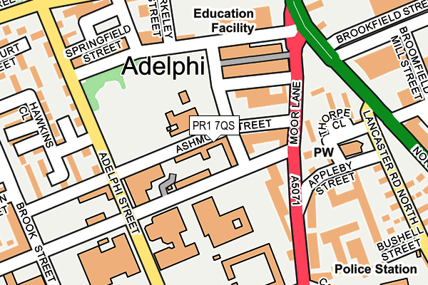 PR1 7QS map - OS OpenMap – Local (Ordnance Survey) PR1 7QS map - OS OpenMap – Local (Ordnance Survey)