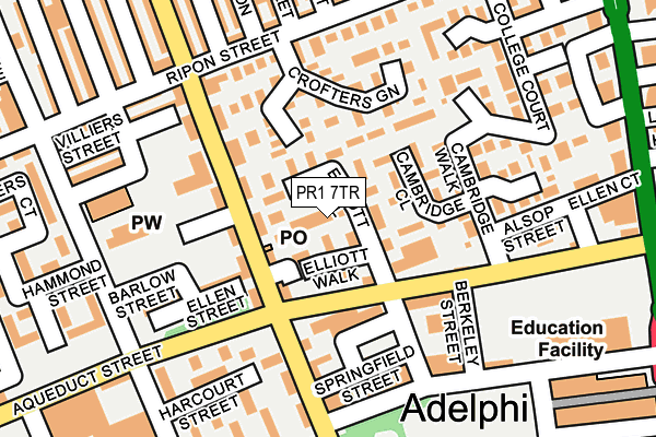 PR1 7TR map - OS OpenMap – Local (Ordnance Survey) PR1 7TR map - OS OpenMap – Local (Ordnance Survey)