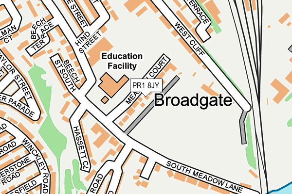 PR1 8JY map - OS OpenMap – Local (Ordnance Survey) PR1 8JY map - OS OpenMap – Local (Ordnance Survey)