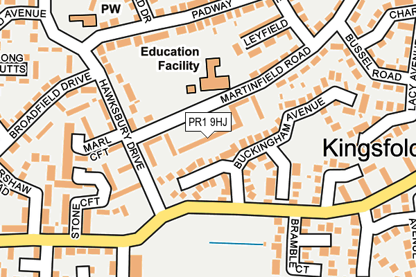 PR1 9HJ map - OS OpenMap – Local (Ordnance Survey) PR1 9HJ map - OS OpenMap – Local (Ordnance Survey)