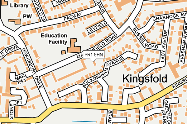 PR1 9HN map - OS OpenMap – Local (Ordnance Survey) PR1 9HN map - OS OpenMap – Local (Ordnance Survey)