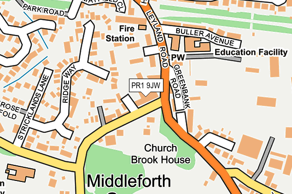 PR1 9JW map - OS OpenMap – Local (Ordnance Survey) PR1 9JW map - OS OpenMap – Local (Ordnance Survey)