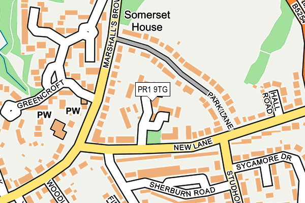 PR1 9TG map - OS OpenMap – Local (Ordnance Survey) PR1 9TG map - OS OpenMap – Local (Ordnance Survey)
