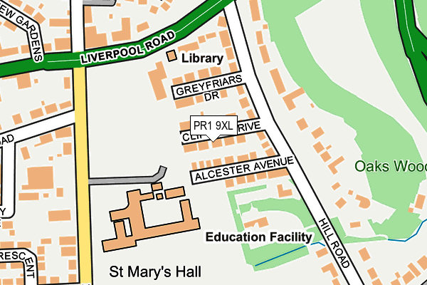 PR1 9XL map - OS OpenMap – Local (Ordnance Survey) PR1 9XL map - OS OpenMap – Local (Ordnance Survey)