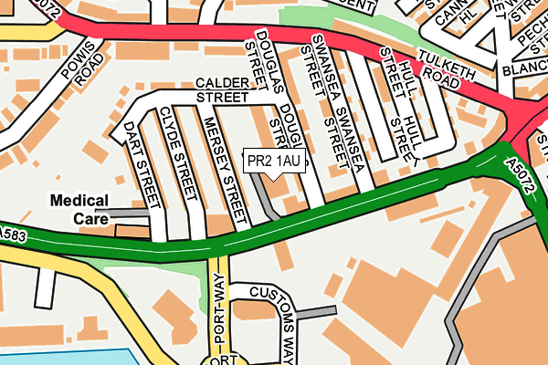 PR2 1AU map - OS OpenMap – Local (Ordnance Survey) PR2 1AU map - OS OpenMap – Local (Ordnance Survey)