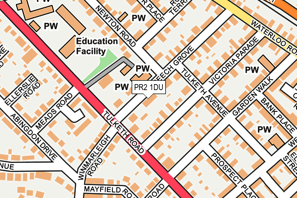 PR2 1DU map - OS OpenMap – Local (Ordnance Survey) PR2 1DU map - OS OpenMap – Local (Ordnance Survey)