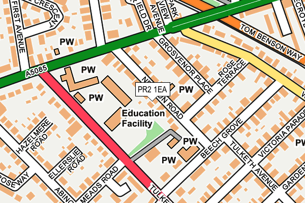 PR2 1EA map - OS OpenMap – Local (Ordnance Survey) PR2 1EA map - OS OpenMap – Local (Ordnance Survey)
