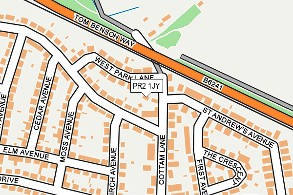 PR2 1JY map - OS OpenMap – Local (Ordnance Survey) PR2 1JY map - OS OpenMap – Local (Ordnance Survey)