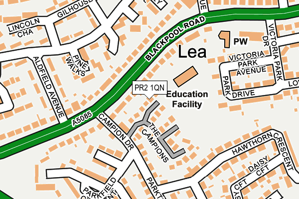 PR2 1QN map - OS OpenMap – Local (Ordnance Survey) PR2 1QN map - OS OpenMap – Local (Ordnance Survey)