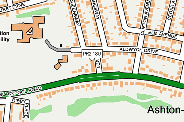 PR2 1SU map - OS OpenMap – Local (Ordnance Survey) PR2 1SU map - OS OpenMap – Local (Ordnance Survey)