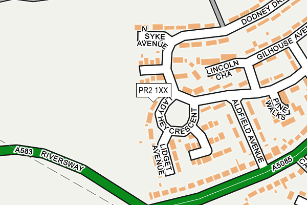 PR2 1XX map - OS OpenMap – Local (Ordnance Survey) PR2 1XX map - OS OpenMap – Local (Ordnance Survey)