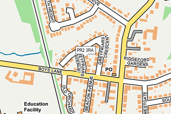 PR2 3RA map - OS OpenMap – Local (Ordnance Survey) PR2 3RA map - OS OpenMap – Local (Ordnance Survey)