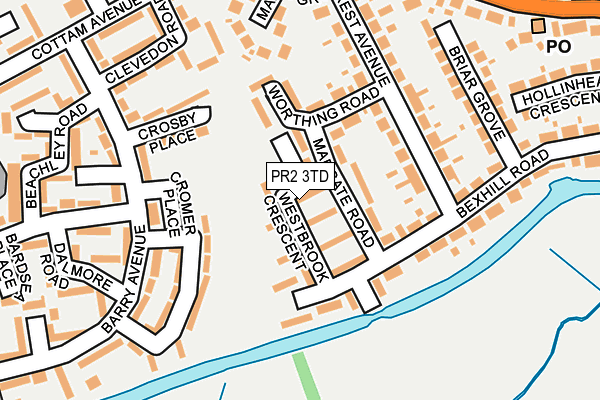 PR2 3TD map - OS OpenMap – Local (Ordnance Survey) PR2 3TD map - OS OpenMap – Local (Ordnance Survey)