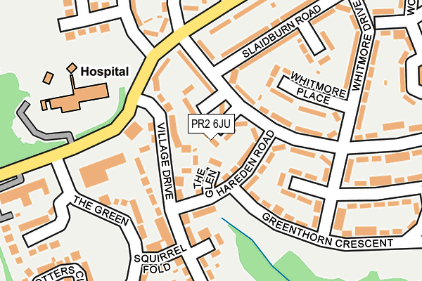PR2 6JU map - OS OpenMap – Local (Ordnance Survey) PR2 6JU map - OS OpenMap – Local (Ordnance Survey)